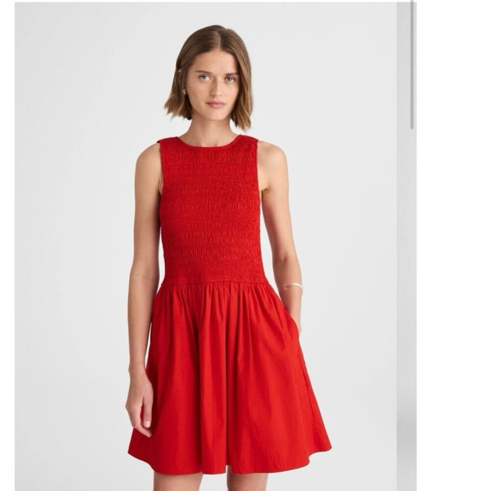 Madewell Melody Scoopback Mini Dress in Festival Red Size XL EUC